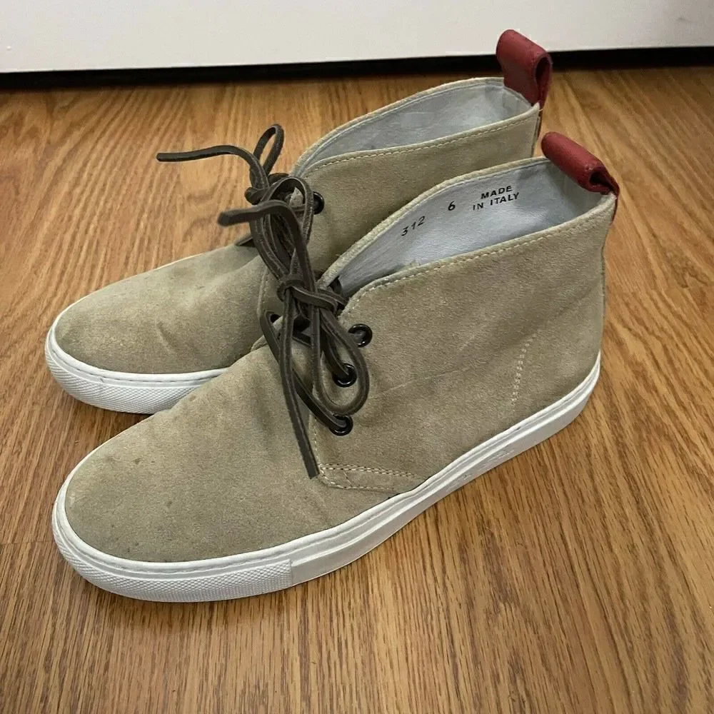 Del Toro Italy made women Chukka Sneakers Suede leather Beige size 6
